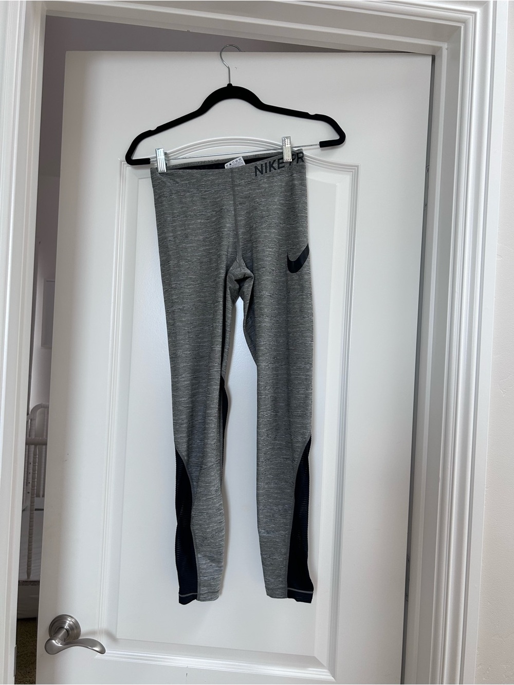 Nike Kids Gray & Black Performance Leggings